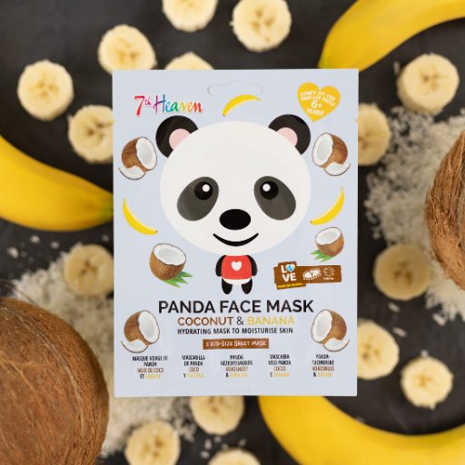Hydrating Panda Sheet Mask with Coconut & Banana, Pack of 4