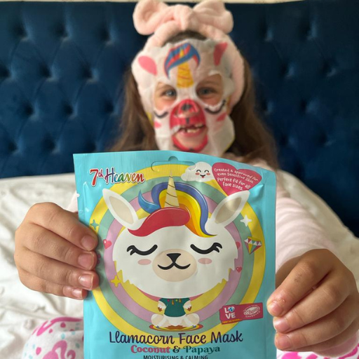 Moisturising & Calming Llamacorn Face Mask with Coconut & Papaya, Pack of 4