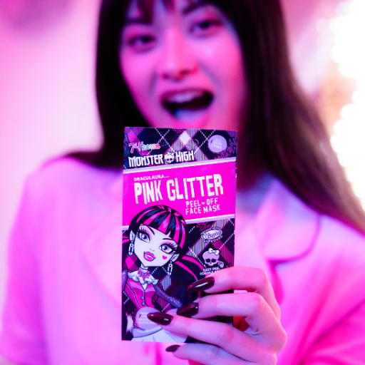 Monster High Draculaura Pink Glitter Peel Off Face Mask