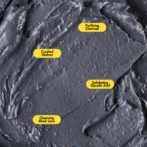 Charcoal Exfoliating Mud Mask with Glycolic Acid
