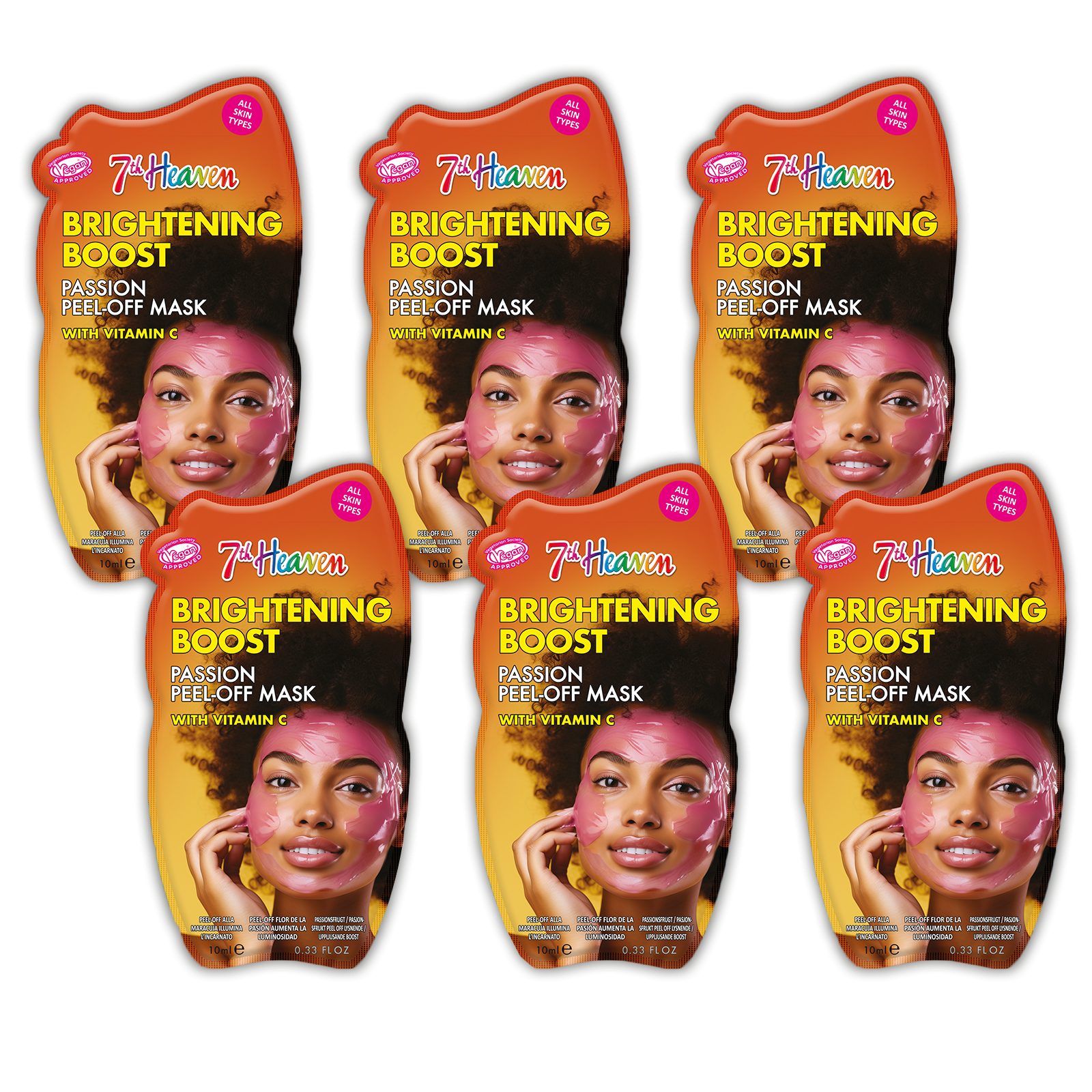 Passion Peel Off Face Mask with Vitamin C, Pack of 6